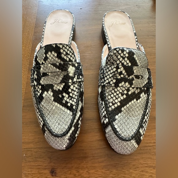 Academy Penny Loafer Mules in Snake Embossed Leather - Picture 7 of 7